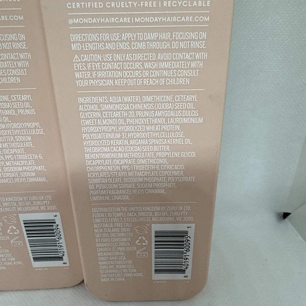 2 Monday Moisture Leave-in Conditioner For Dull & Dry Hair New